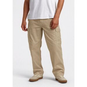 New True Religion 33 Men's Tan Straight Leg Cargo Pants